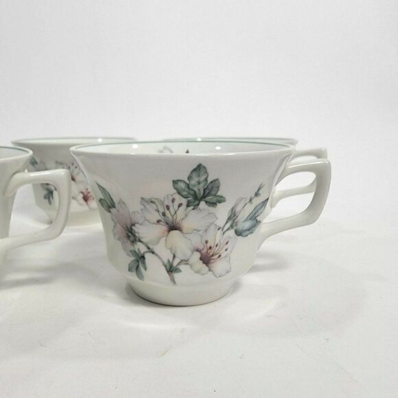 Set of 6 ADAMS Azalea  Ironstone Teacups England - Picture 7 of 11